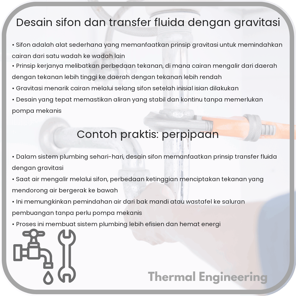 Desain Sifon dan Transfer Fluida dengan Gravitasi
