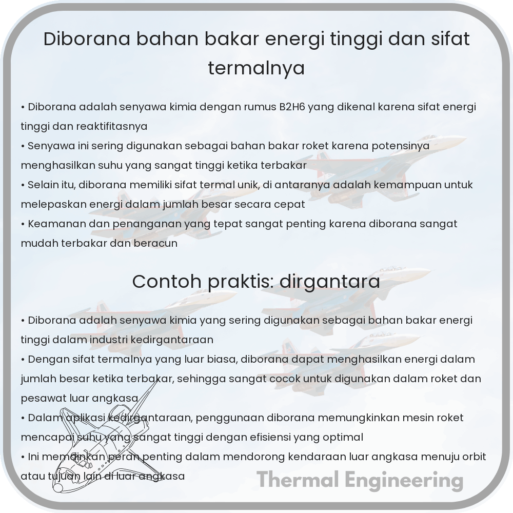 Diborana: Bahan Bakar Energi Tinggi dan Sifat Termalnya