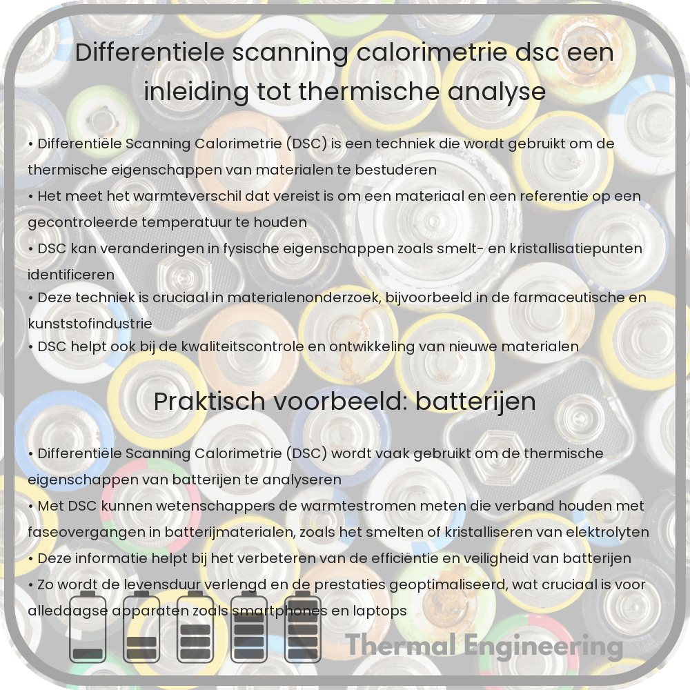 Differentiële Scanning Calorimetrie (DSC): Een Inleiding tot Thermische Analyse