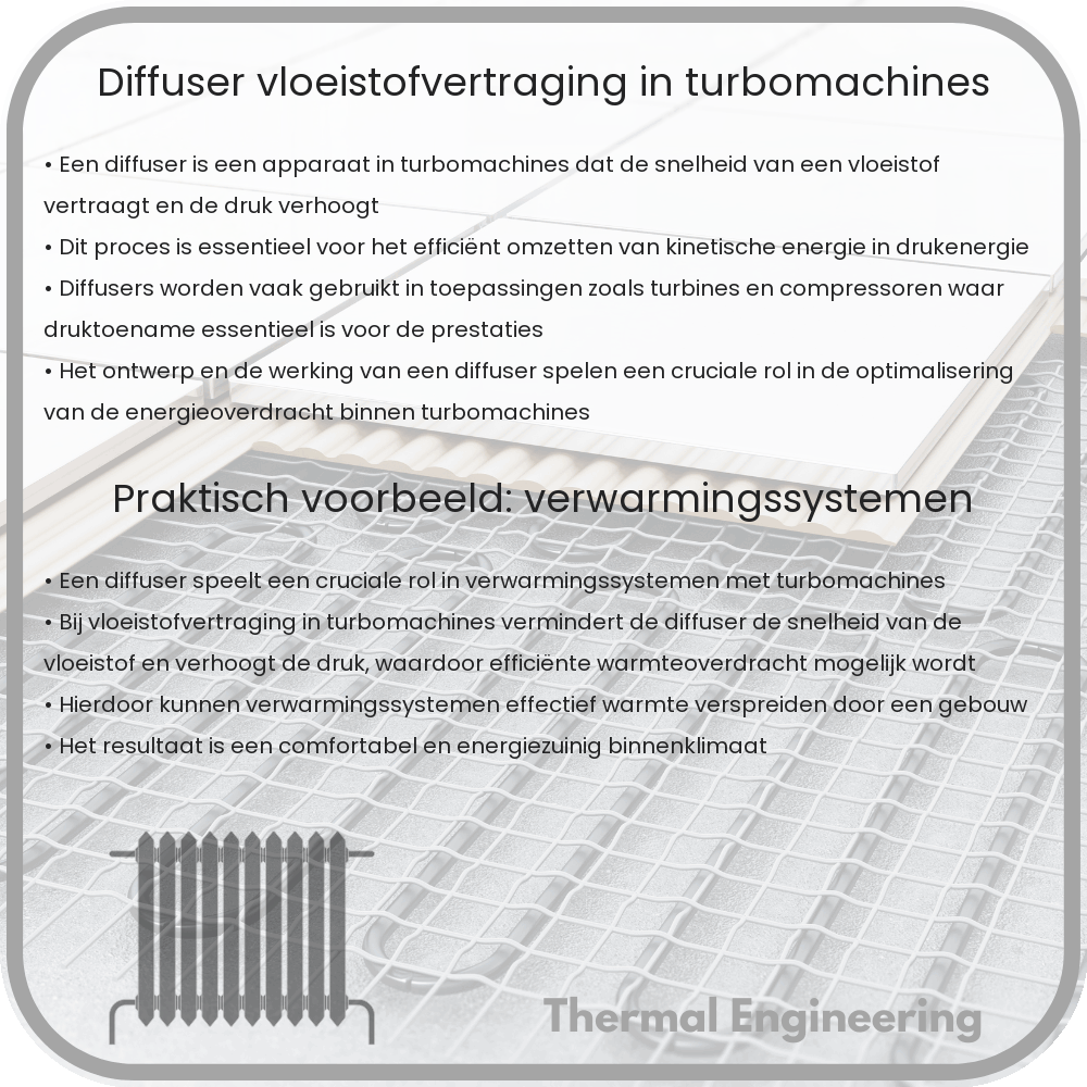 Diffuser | Vloeistofvertraging in Turbomachines