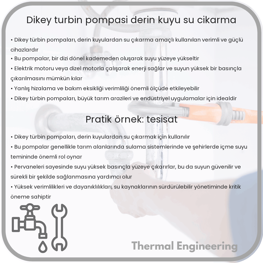 Dikey Türbin Pompası | Derin Kuyu Su Çıkarma