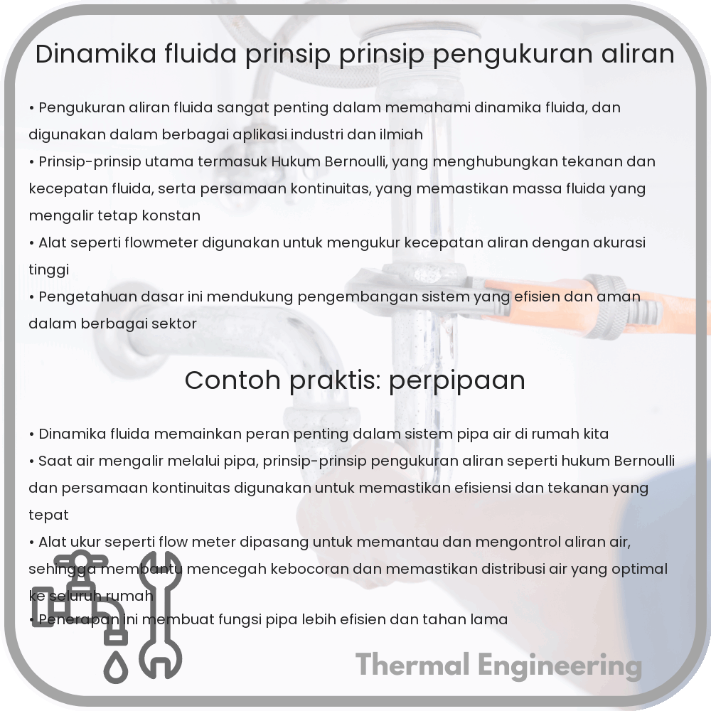 Dinamika Fluida: Prinsip-Prinsip Pengukuran Aliran