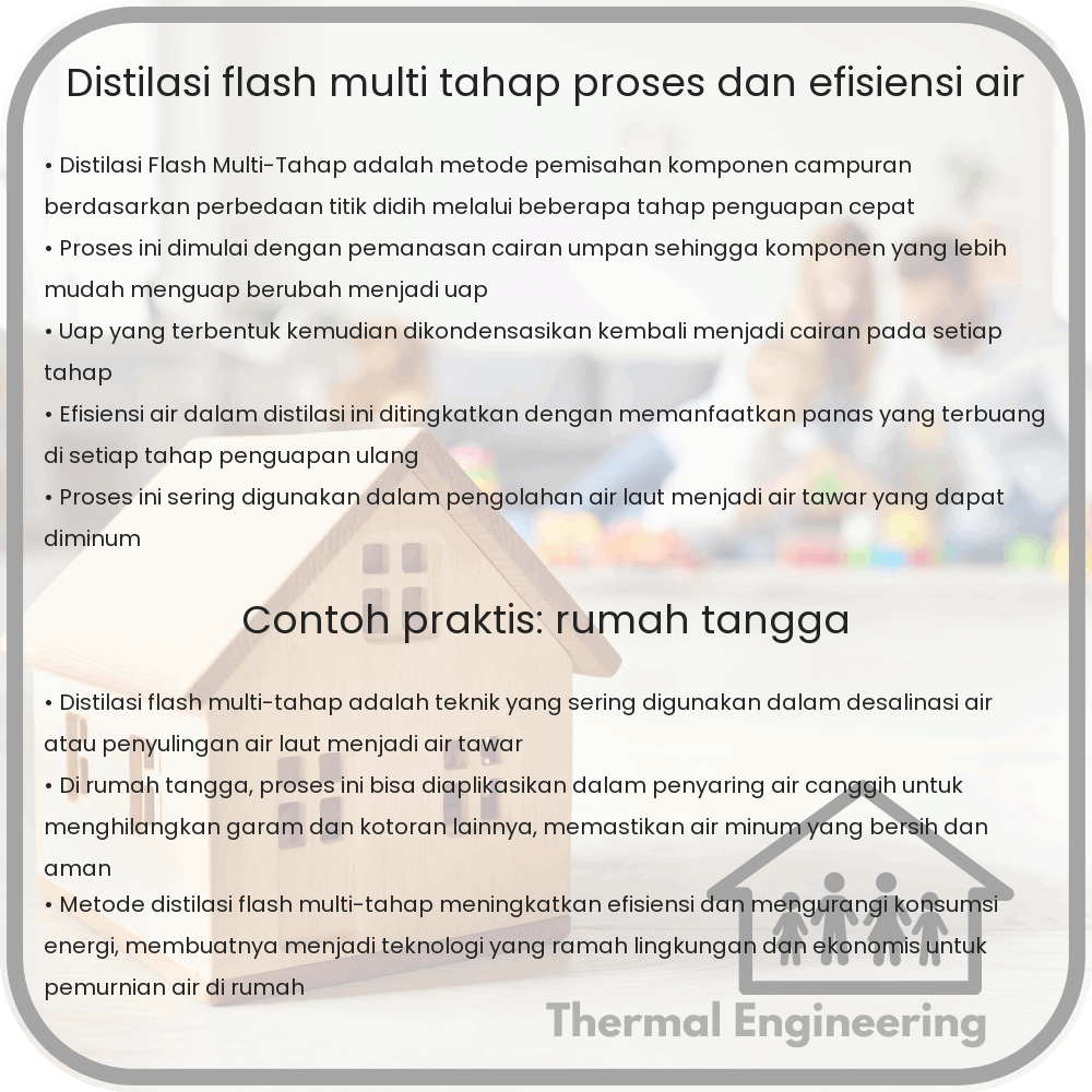 Distilasi Flash Multi-Tahap | Proses dan Efisiensi Air