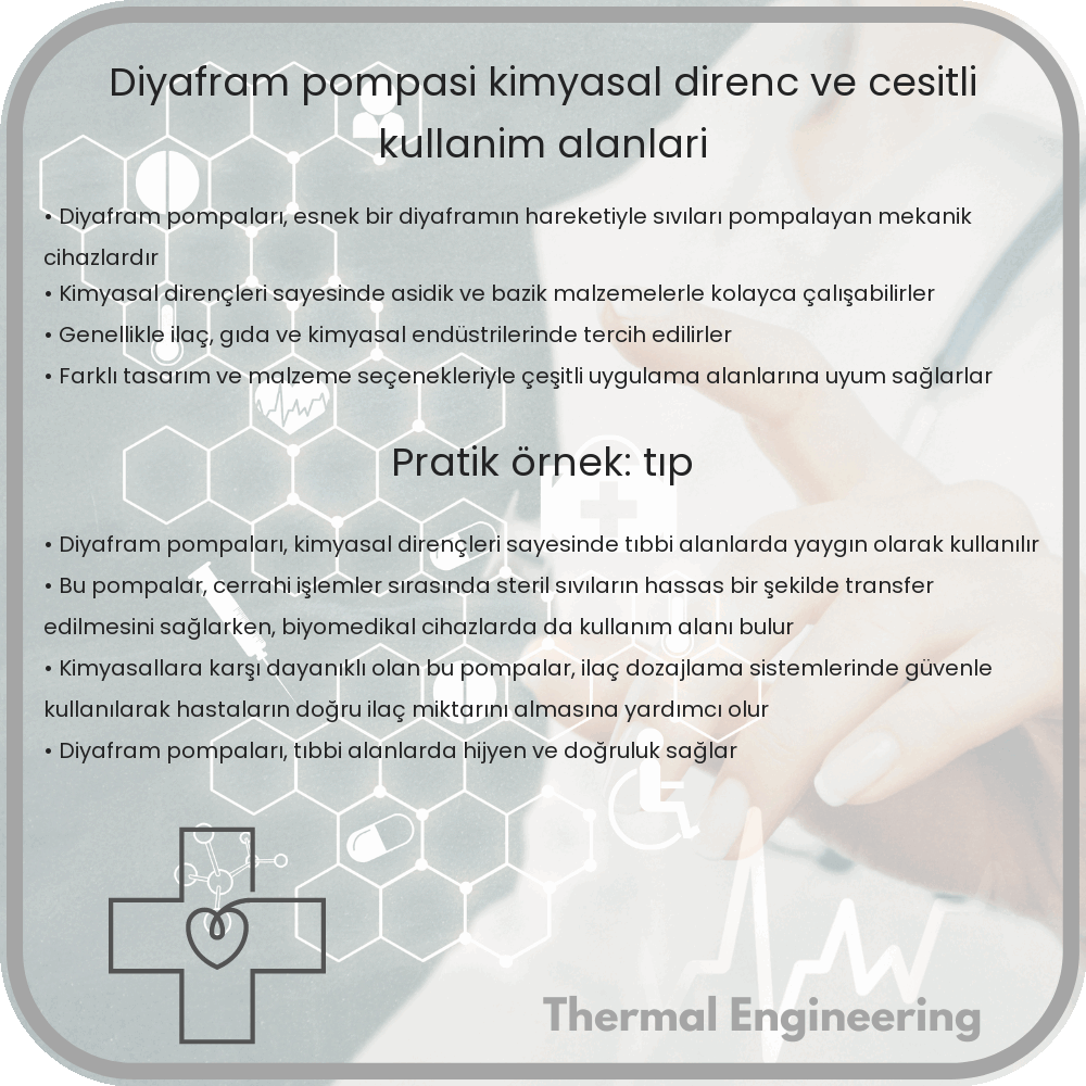 Diyafram Pompası | Kimyasal Direnç ve Çeşitli Kullanım Alanları