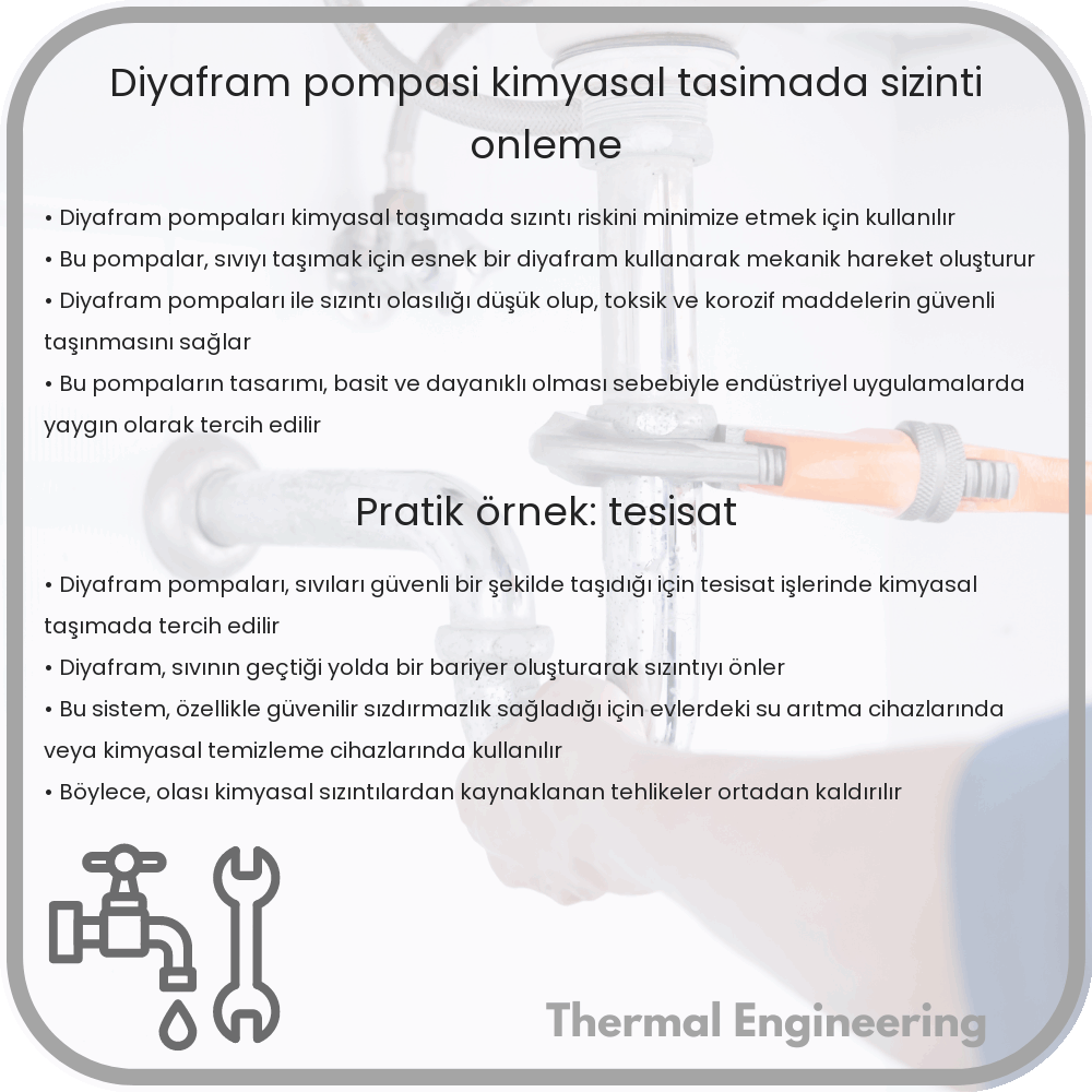 Diyafram Pompası | Kimyasal Taşımada Sızıntı Önleme