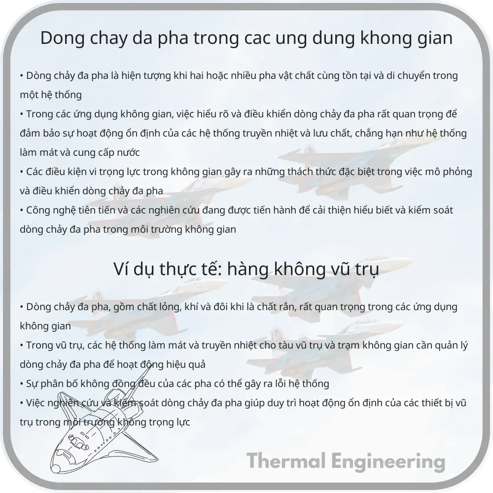 Dòng chảy đa pha trong các ứng dụng không gian