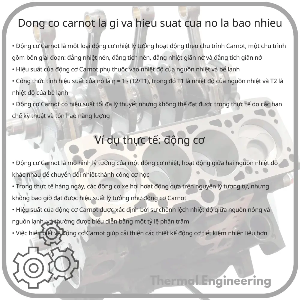 Động Cơ Carnot Là Gì Và Hiệu Suất Của Nó Là Bao Nhiêu?