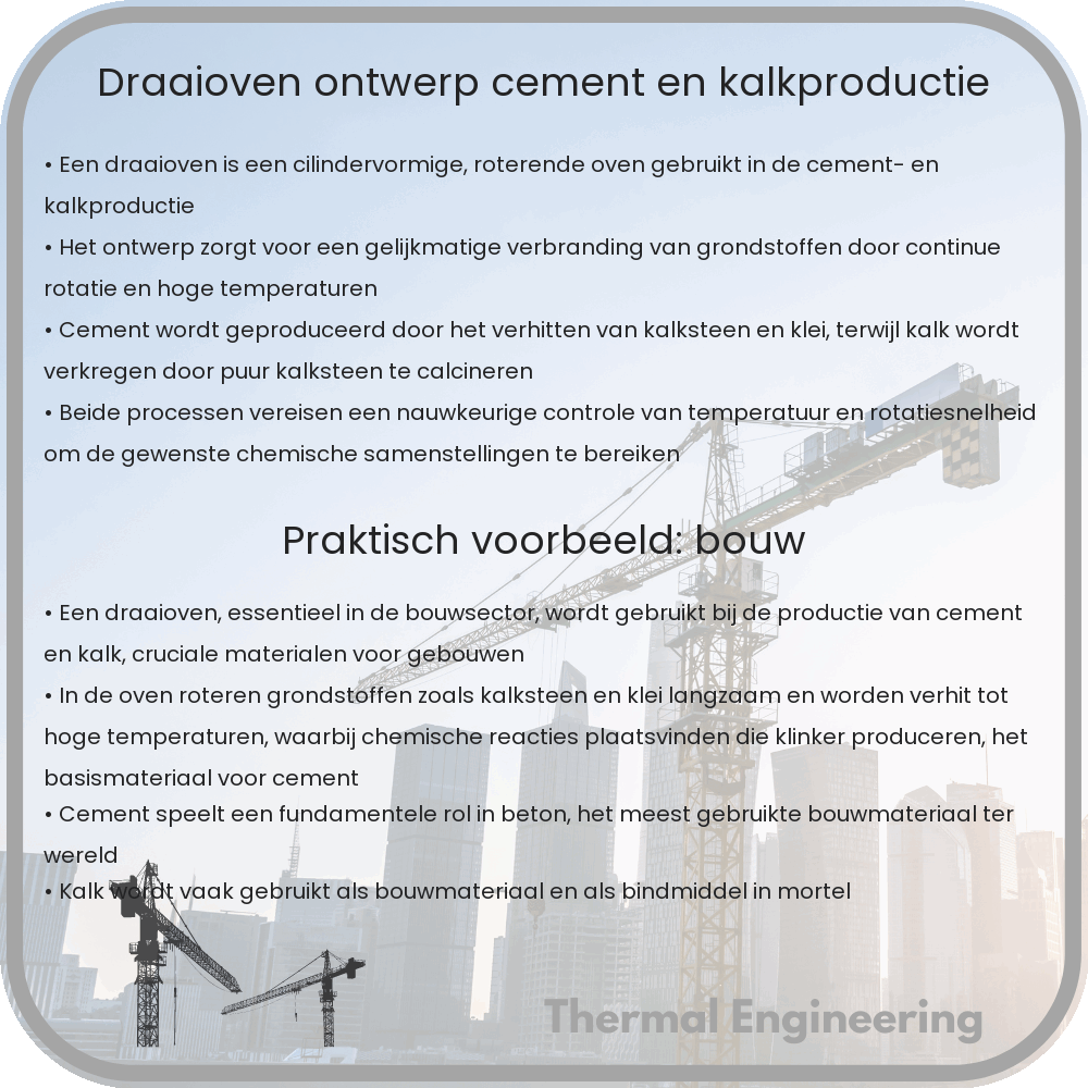 Draaioven: Ontwerp, Cement- en Kalkproductie