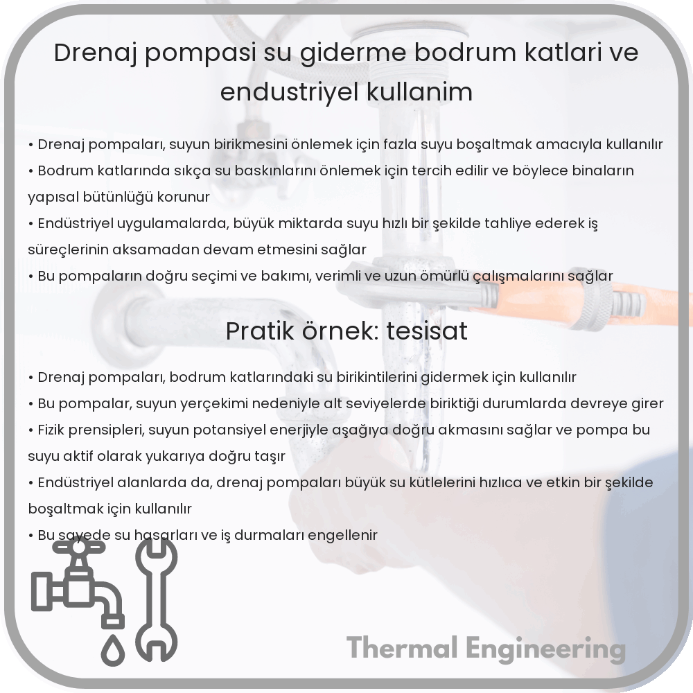 Drenaj Pompası | Su Giderme, Bodrum Katları ve Endüstriyel Kullanım
