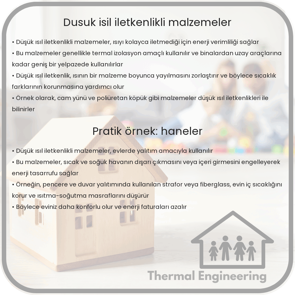 Düşük Isıl İletkenlikli Malzemeler
