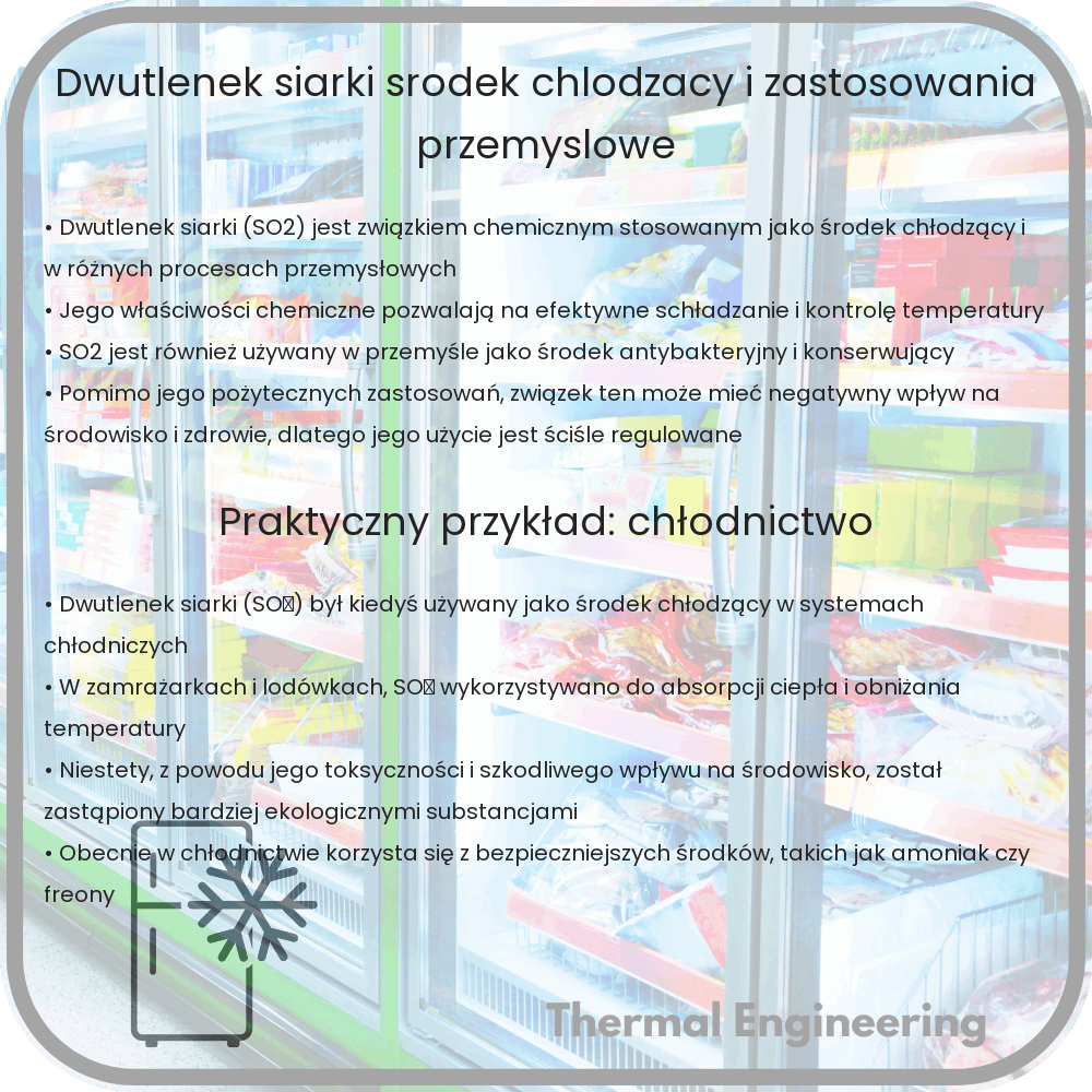 Dwutlenek Siarki | Środek Chłodzący i Zastosowania Przemysłowe
