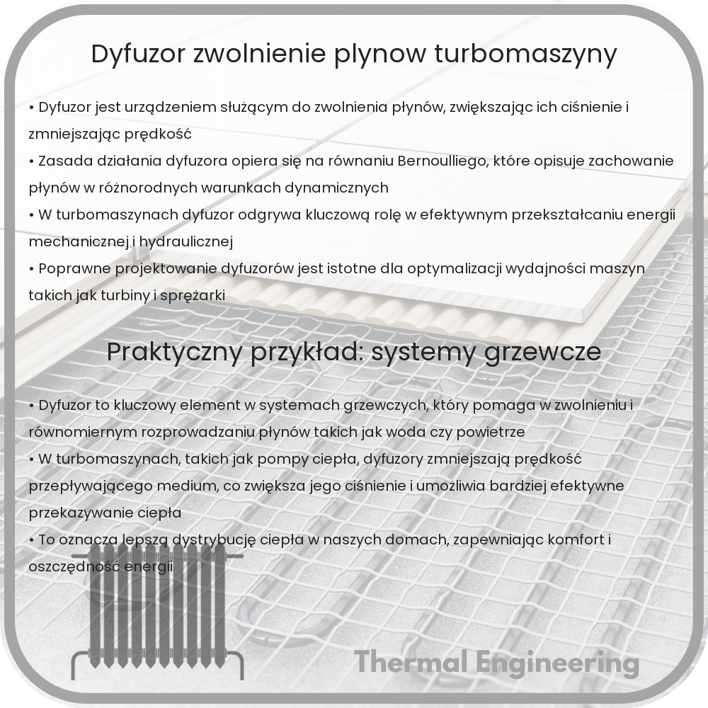 Dyfuzor | Zwolnienie płynów, Turbomaszyny