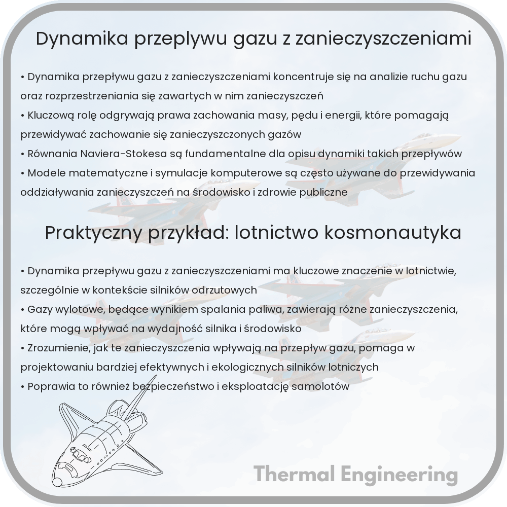 Dynamika przepływu gazu z zanieczyszczeniami