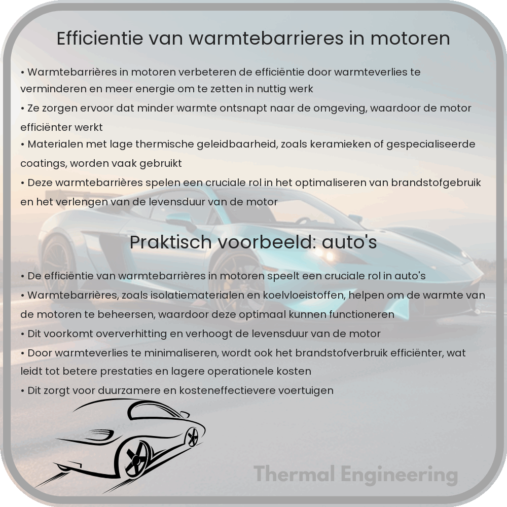 Efficiëntie van warmtebarrières in motoren