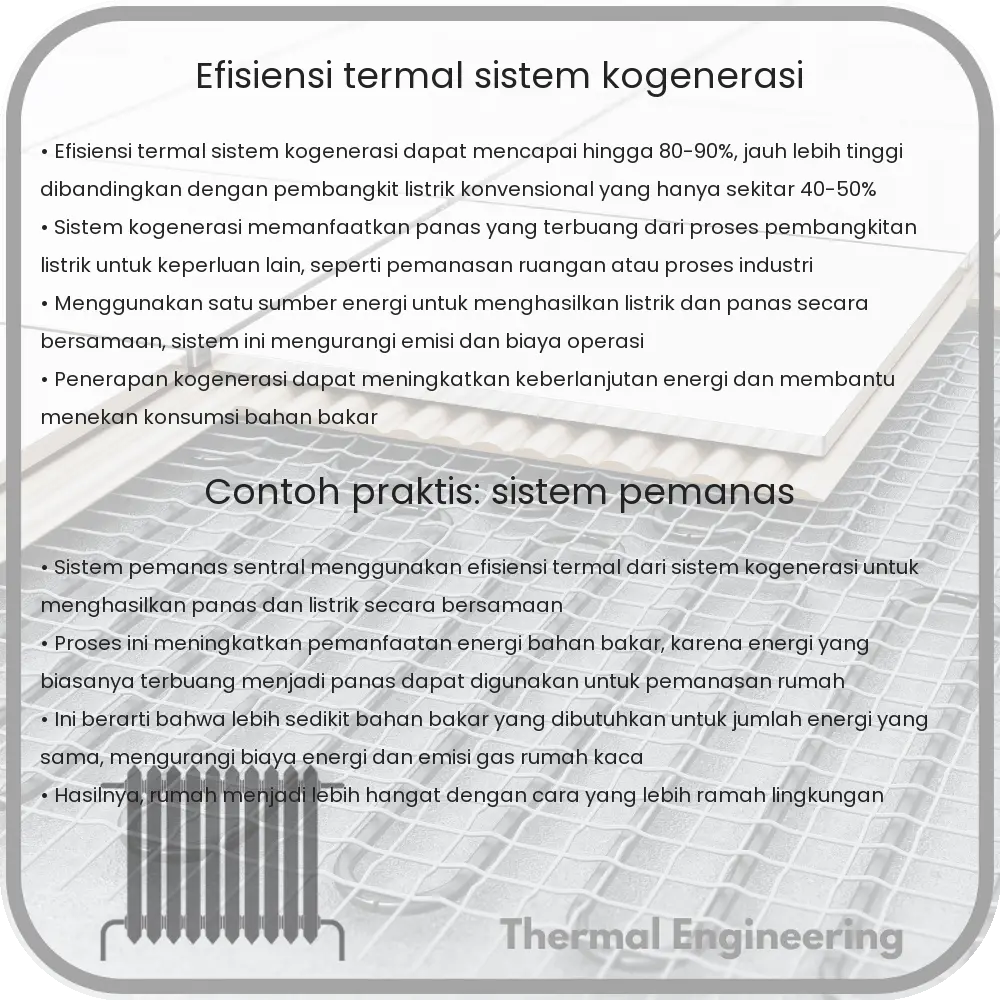 Efisiensi Termal Sistem Kogenerasi