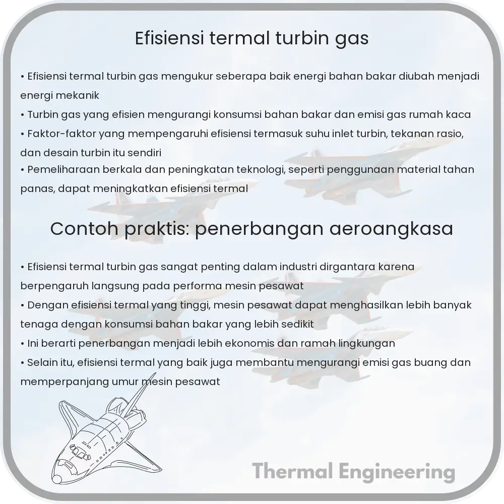 Efisiensi Termal Turbin Gas