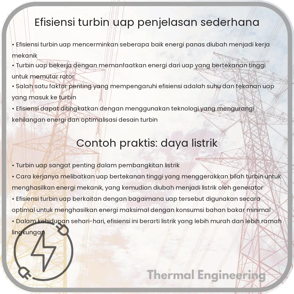 Efisiensi Turbin Uap: Penjelasan Sederhana