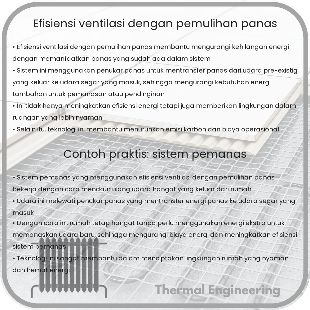 Efisiensi Ventilasi dengan Pemulihan Panas