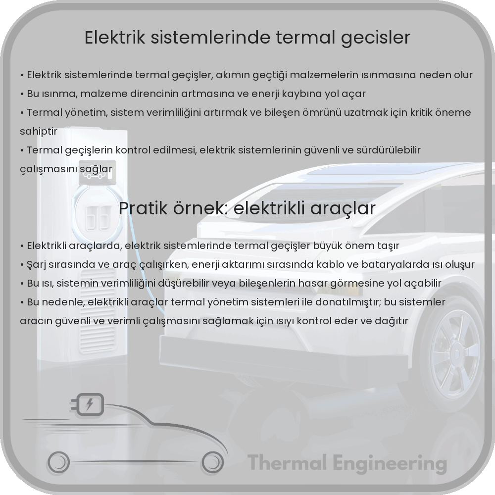 Elektrik Sistemlerinde Termal Geçişler