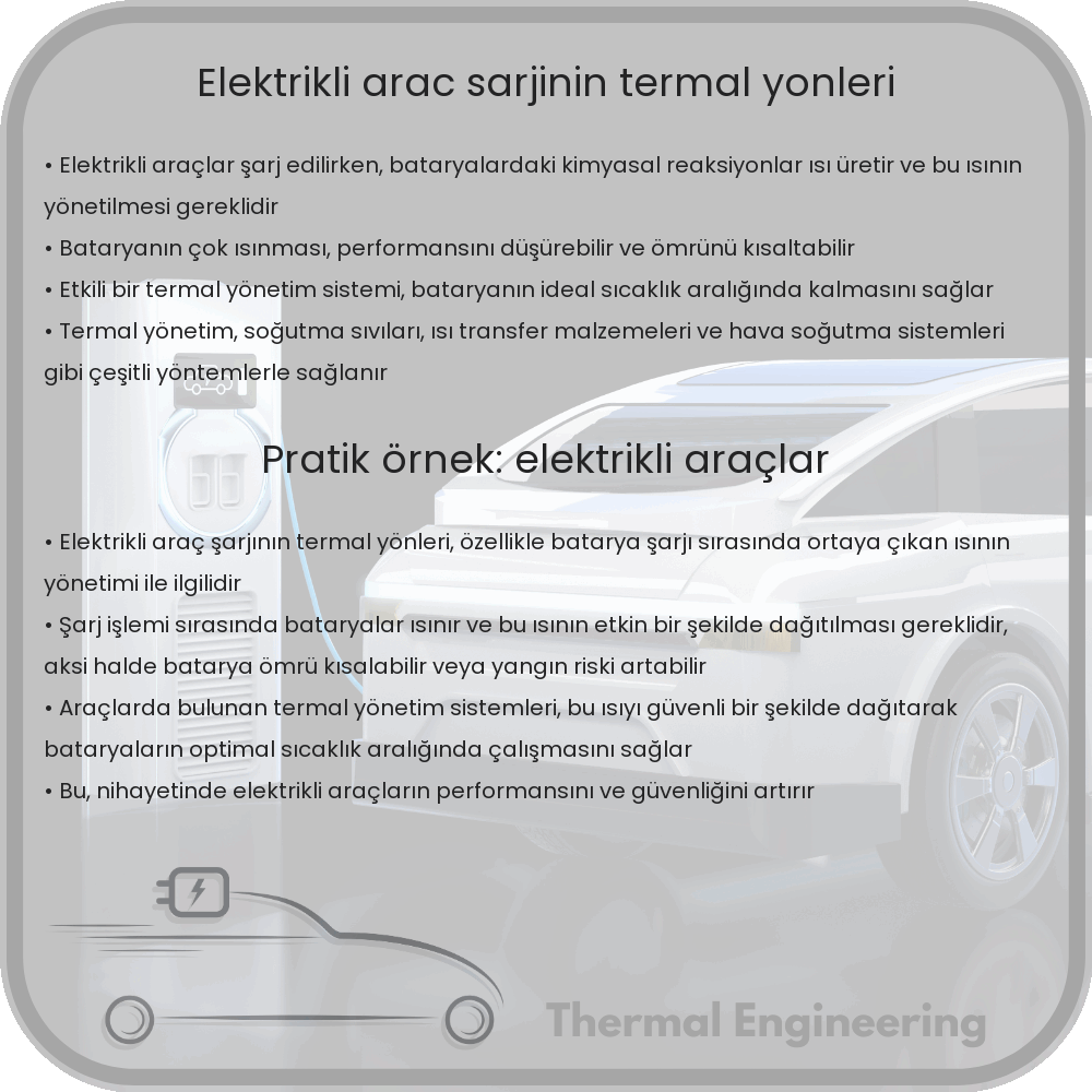 Elektrikli Araç Şarjının Termal Yönleri