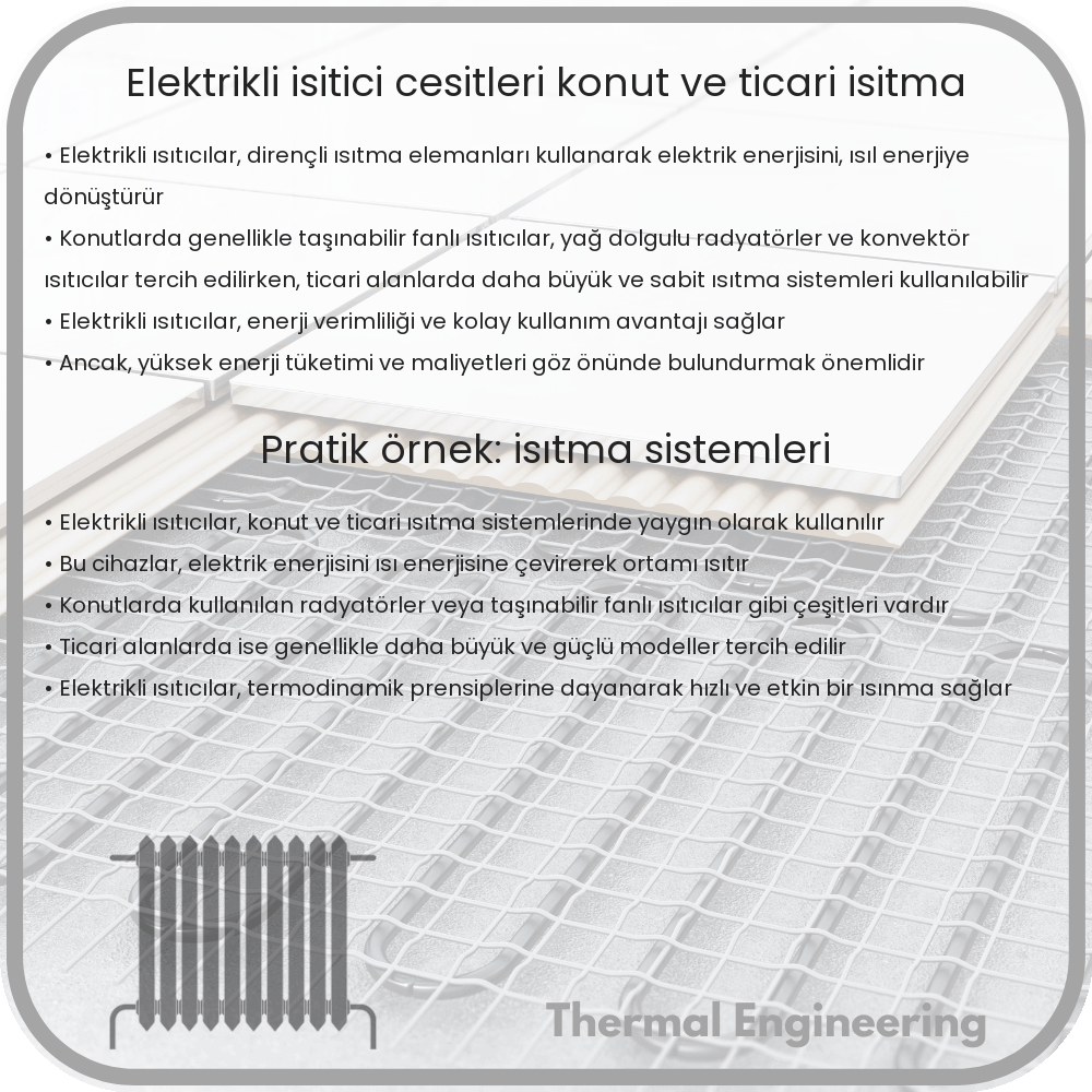 Elektrikli Isıtıcı | Çeşitleri, Konut ve Ticari Isıtma