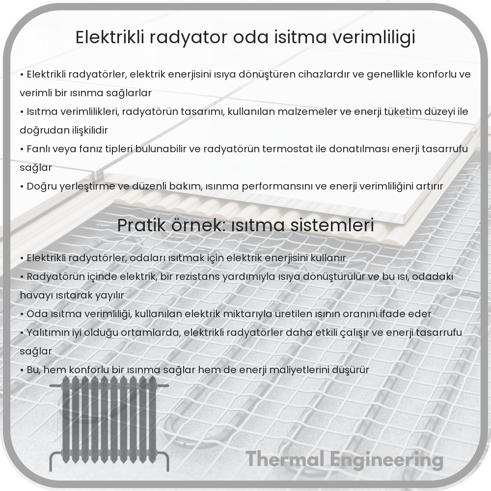 Elektrikli Radyatör | Oda Isıtma Verimliliği