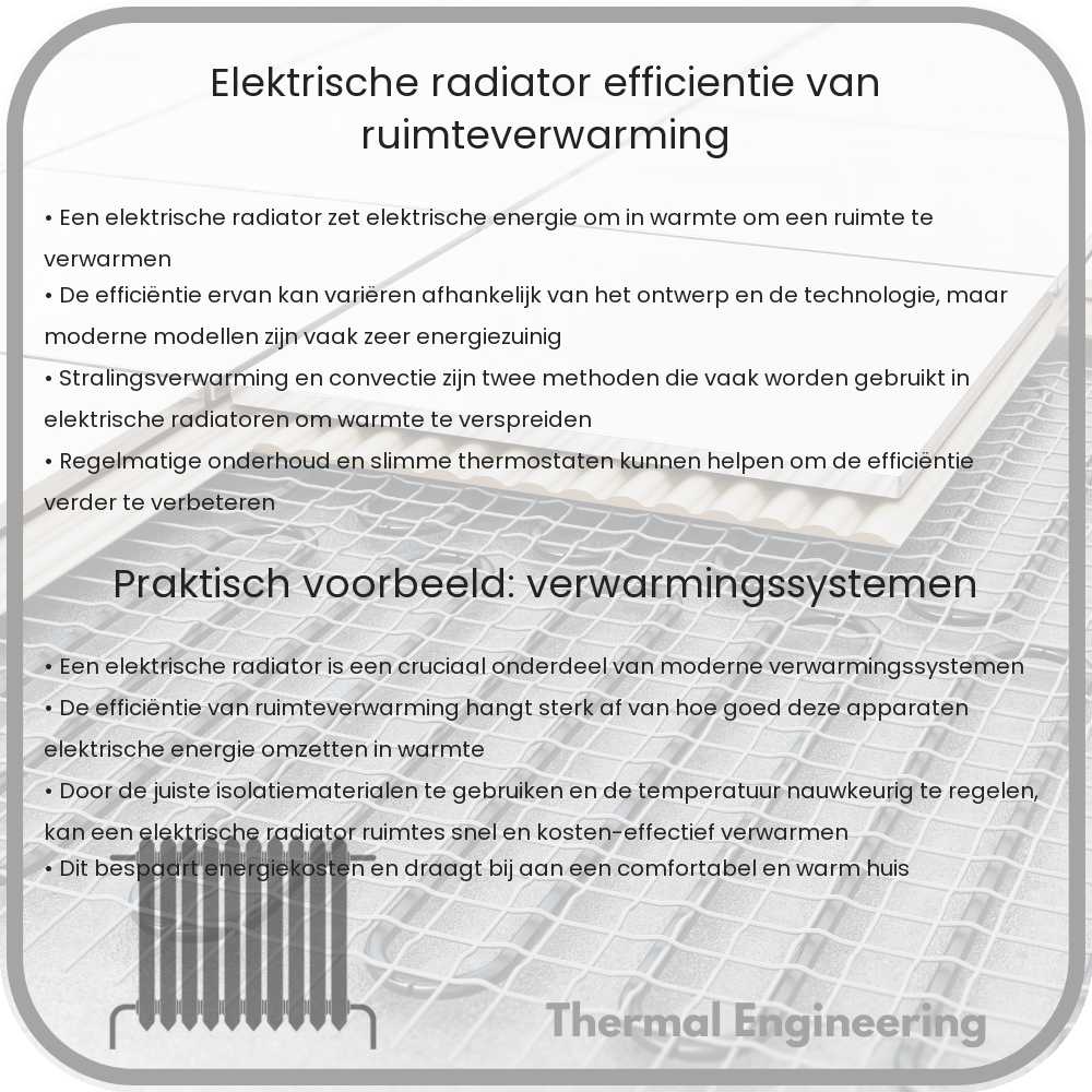 Elektrische Radiator | Efficiëntie van Ruimteverwarming