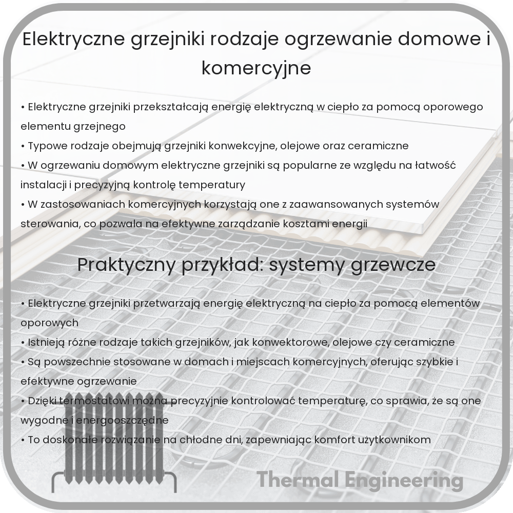 Elektryczne grzejniki | Rodzaje, Ogrzewanie domowe i komercyjne