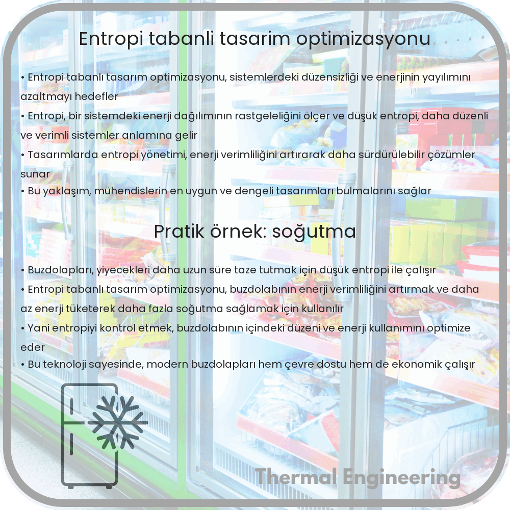 Entropi Tabanlı Tasarım Optimizasyonu