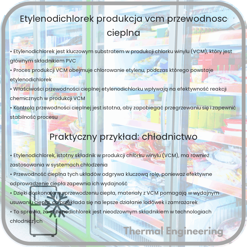 Etylenodichlorek | Produkcja VCM, Przewodność Cieplna