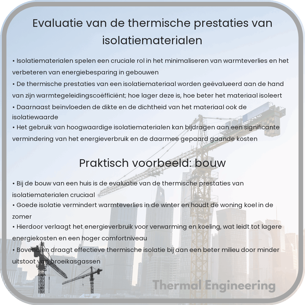 Evaluatie van de thermische prestaties van isolatiematerialen