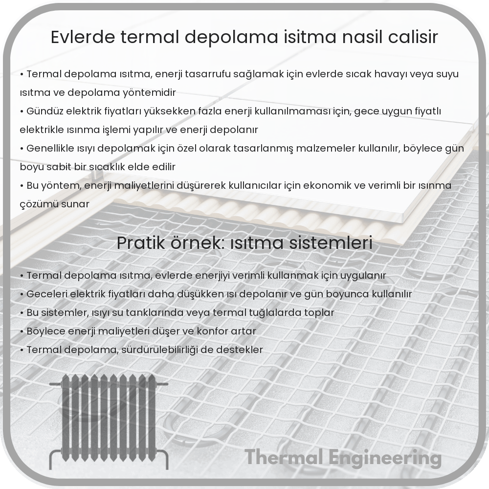 Evlerde Termal Depolama Isıtma Nasıl Çalışır?