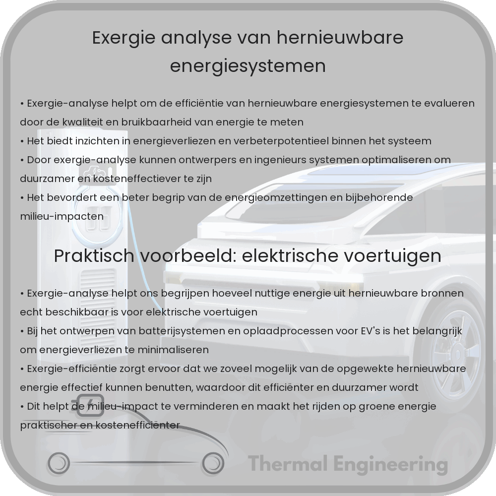 Exergie-analyse van hernieuwbare energiesystemen