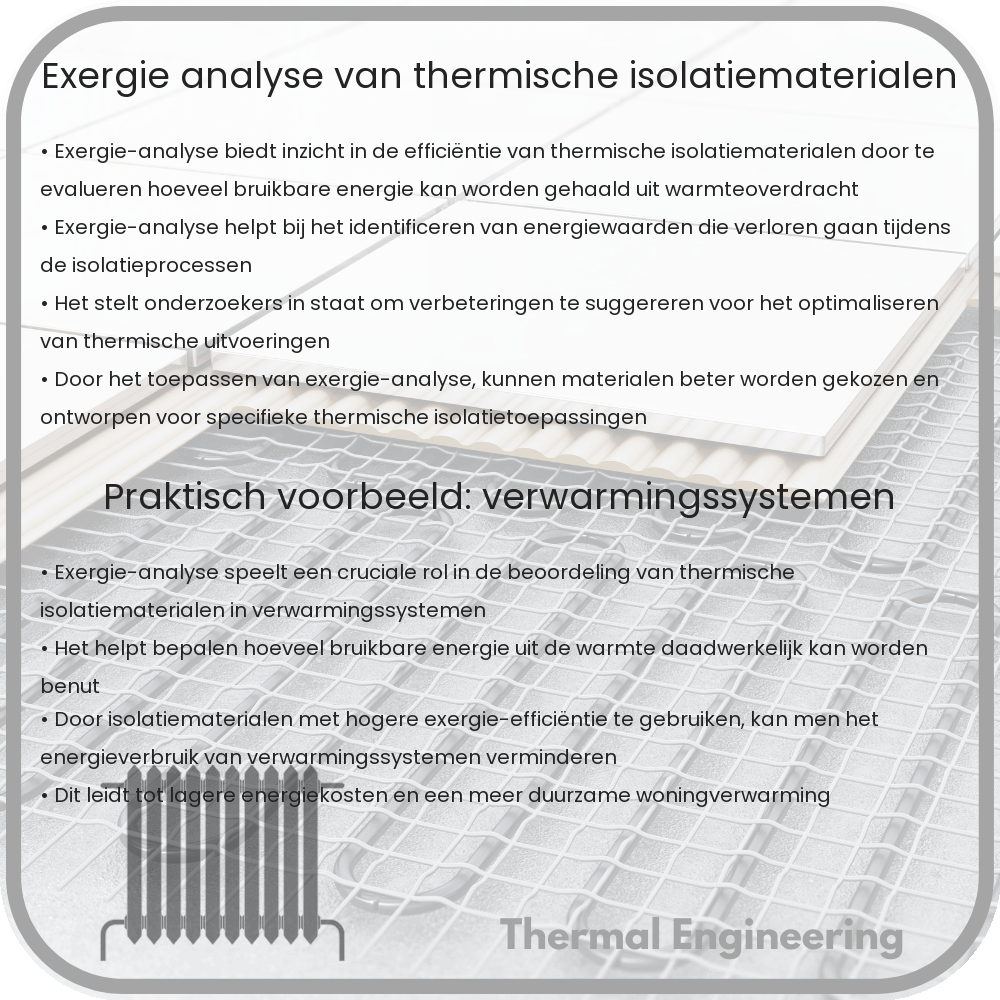 Exergie-analyse van thermische isolatiematerialen