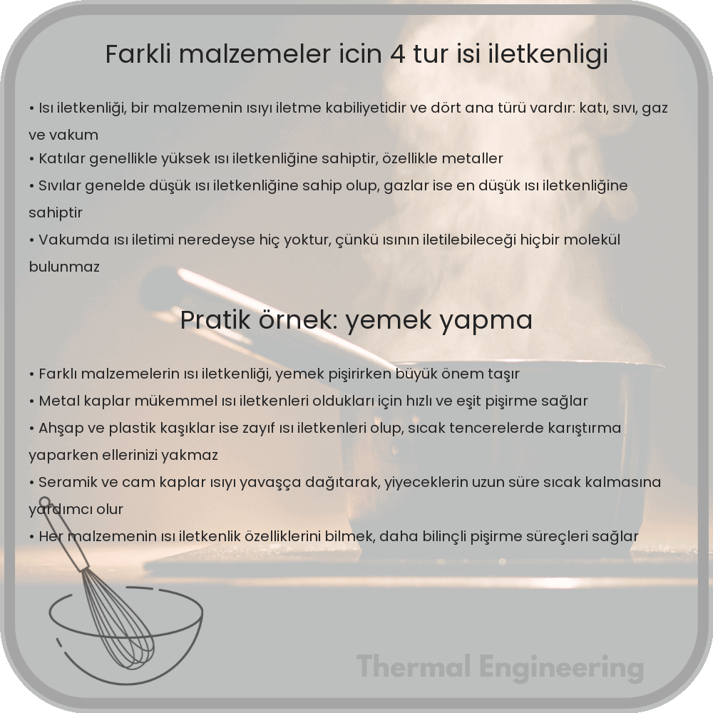 Farklı Malzemeler İçin 4 Tür Isı İletkenliği