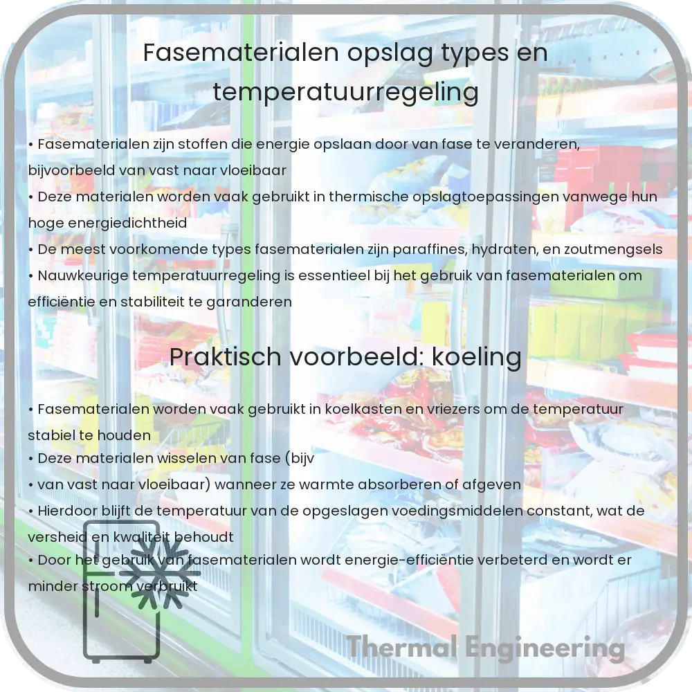 Fasematerialen: Opslag, Types en Temperatuurregeling