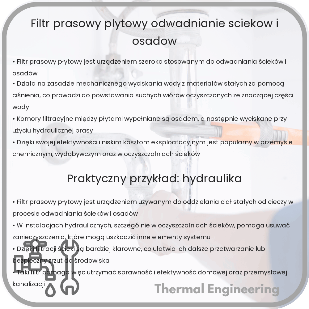 Filtr Prasowy Płytowy: Odwadnianie Ścieków i Osadów