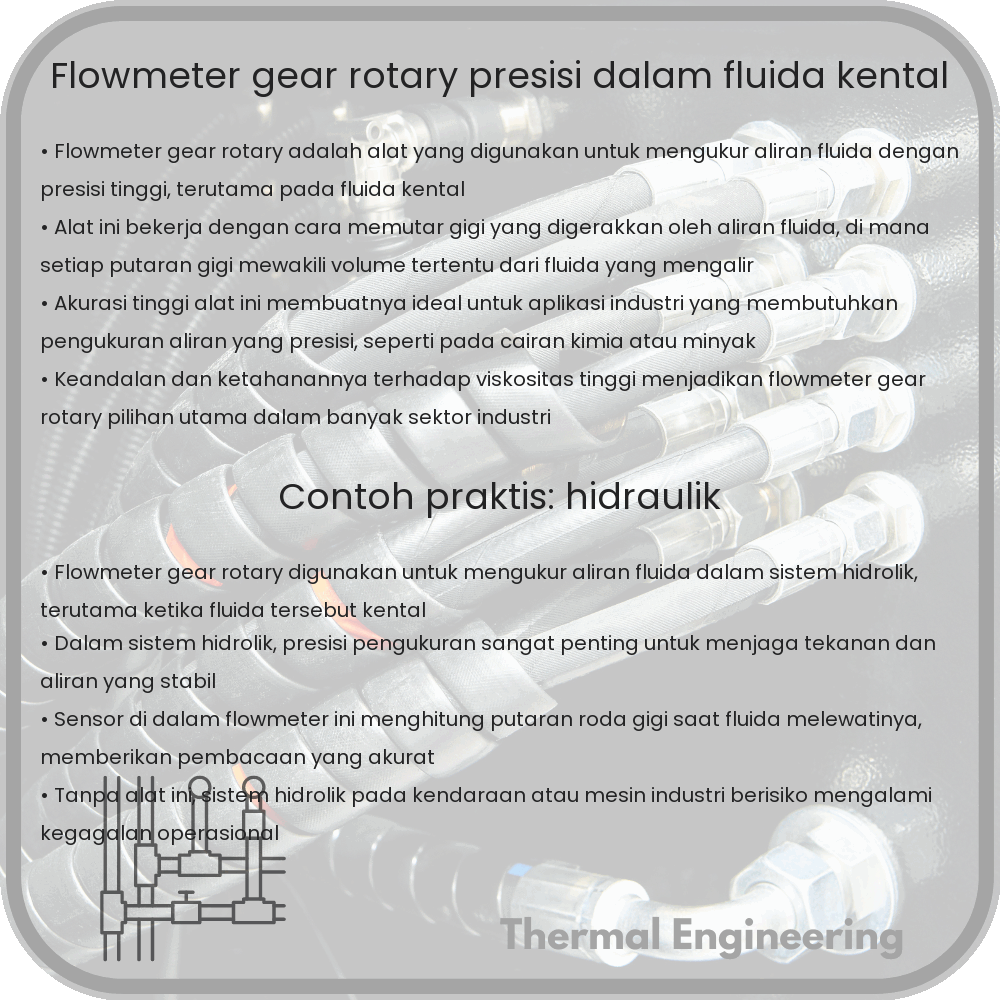 Flowmeter Gear Rotary | Presisi dalam Fluida Kental