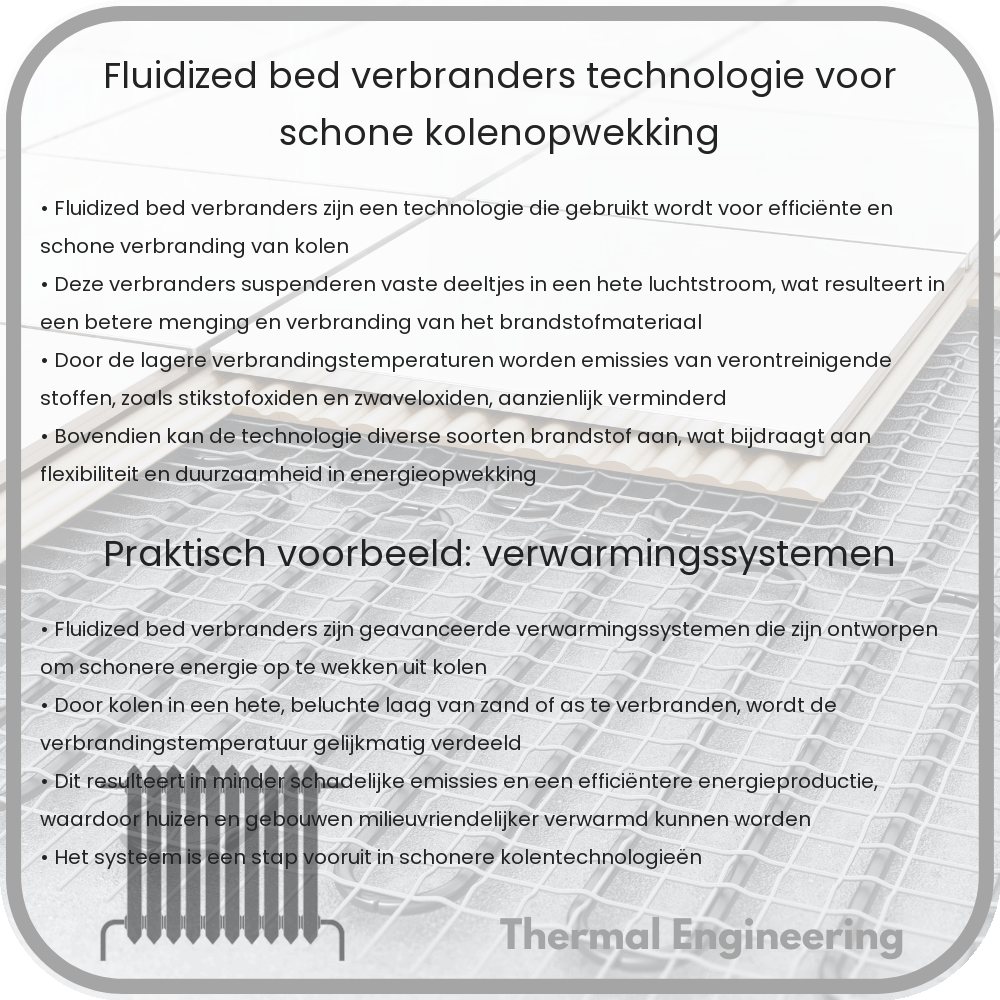 Fluidized Bed Verbranders | Technologie voor Schone Kolenopwekking