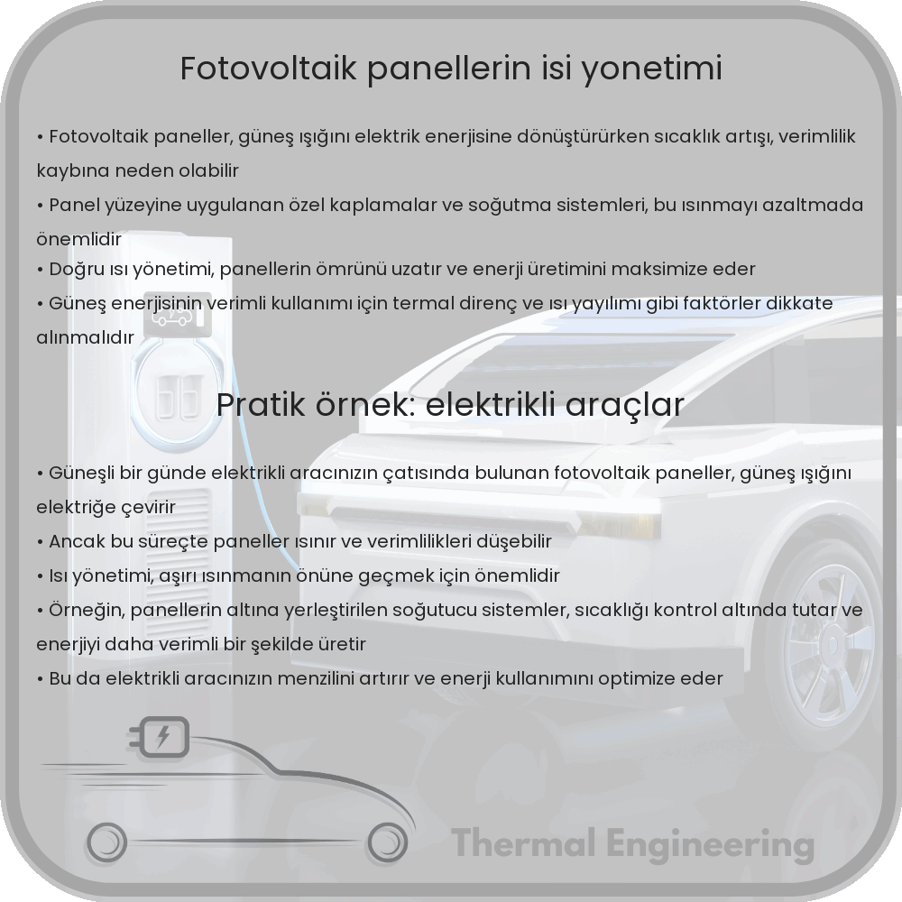 Fotovoltaik Panellerin Isı Yönetimi