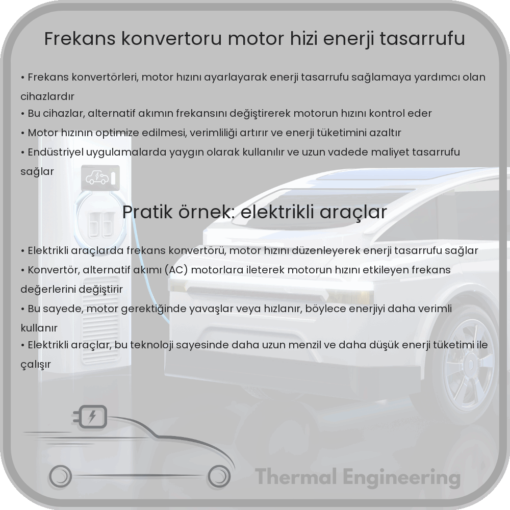 Frekans Konvertörü | Motor Hızı & Enerji Tasarrufu