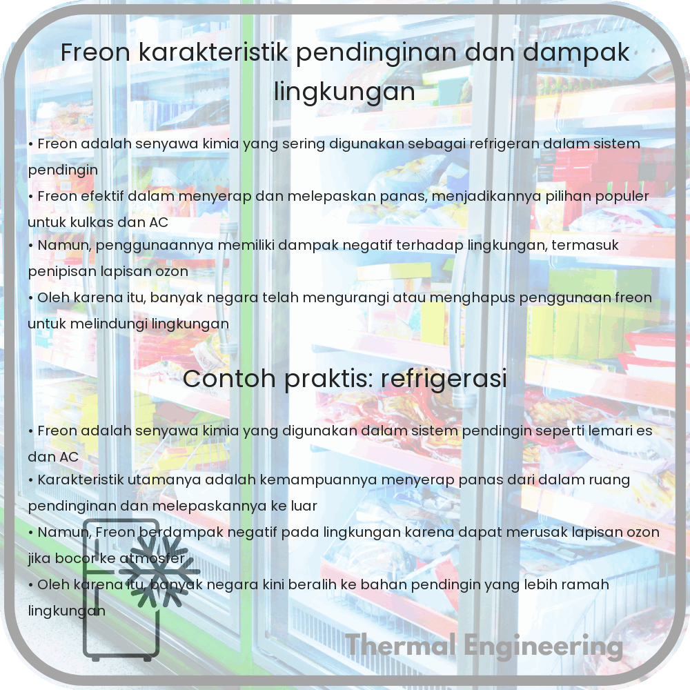 Freon | Karakteristik Pendinginan dan Dampak Lingkungan