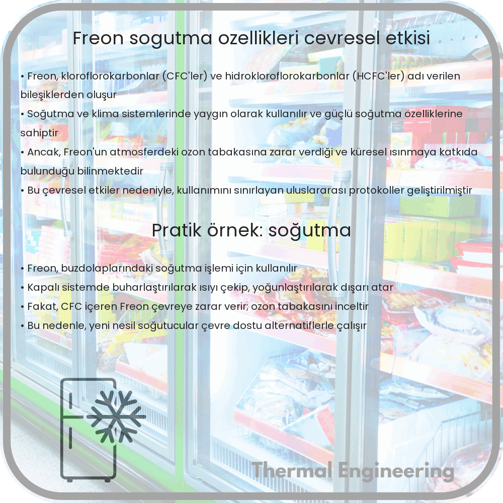 Freon | Soğutma Özellikleri, Çevresel Etkisi
