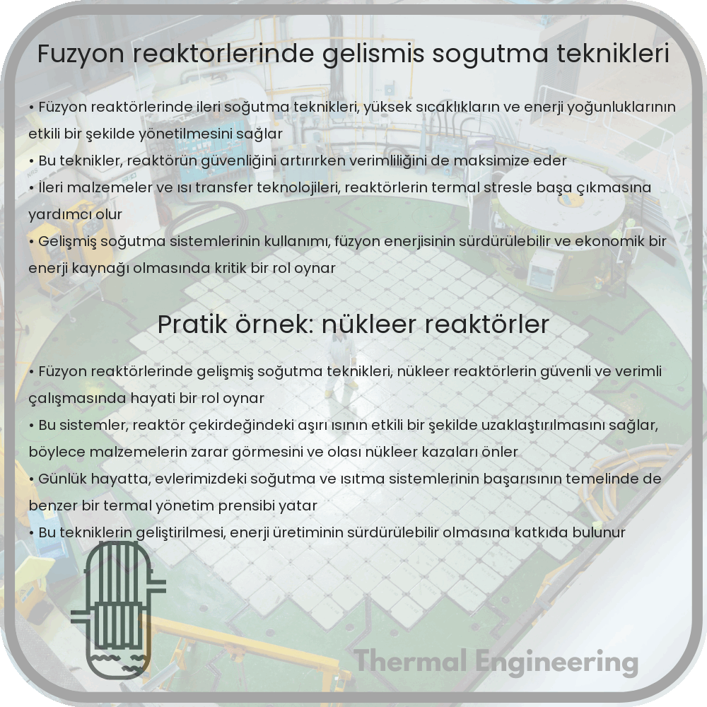 Füzyon Reaktörlerinde Gelişmiş Soğutma Teknikleri