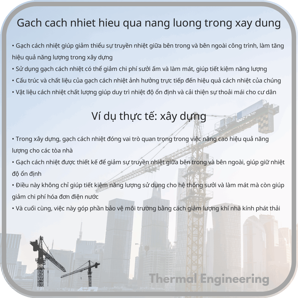 Gạch Cách Nhiệt | Hiệu Quả Năng Lượng Trong Xây Dựng