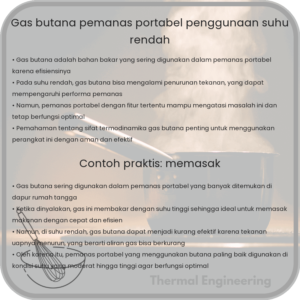 Gas Butana | Pemanas Portabel & Penggunaan Suhu Rendah