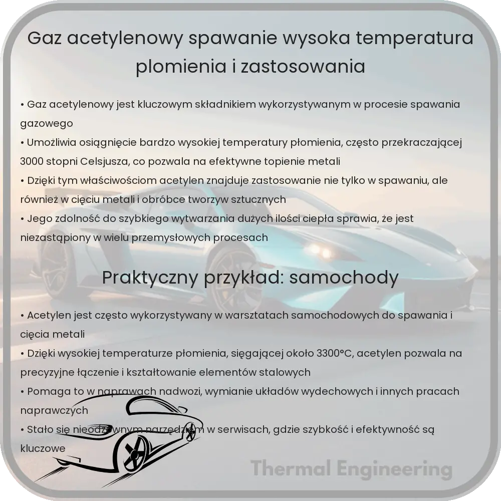 Gaz acetylenowy | Spawanie, wysoka temperatura płomienia i zastosowania