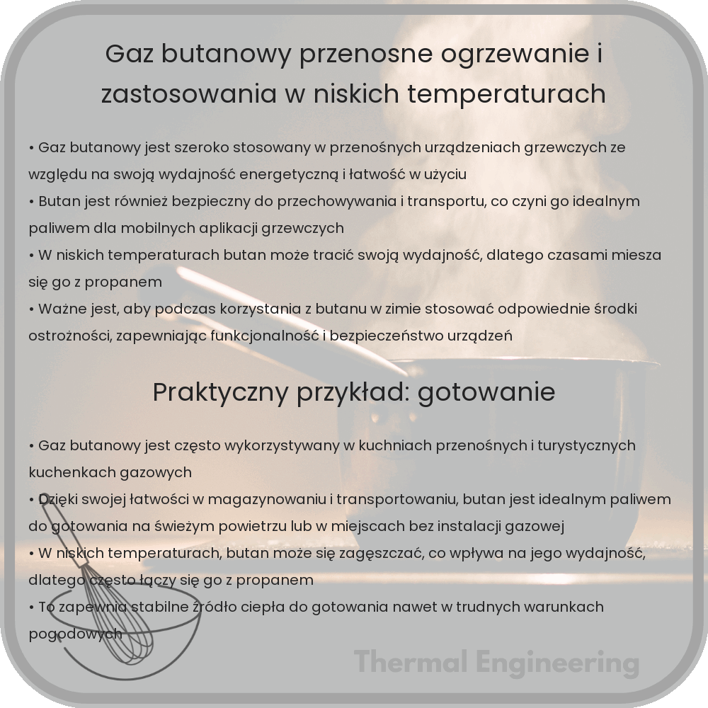 Gaz butanowy | Przenośne ogrzewanie i zastosowania w niskich temperaturach