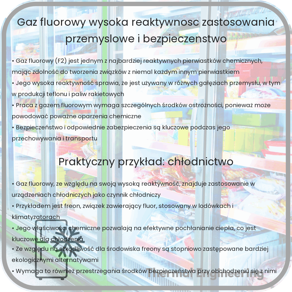 Gaz Fluorowy | Wysoka Reaktywność, Zastosowania Przemysłowe i Bezpieczeństwo