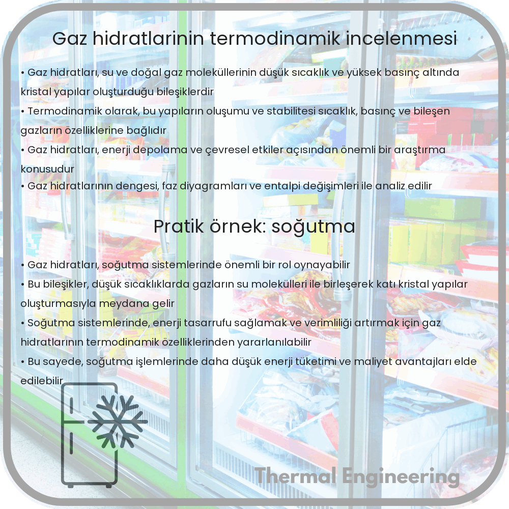 Gaz Hidratlarının Termodinamik İncelenmesi
